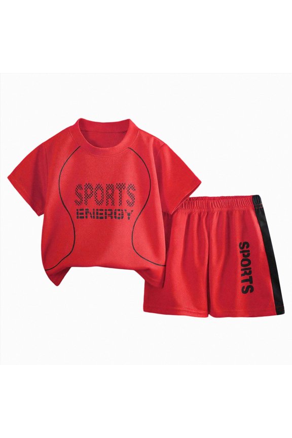 2pcs Baby Boy Easter Outfits Short Sleeve Cross Embroidery T-Shirt + Shorts Set Toddler Clothes 6-12 Months 12-24 Months 2t 3t 4t 5t 6t 7t Children(Red,18-24 Months)