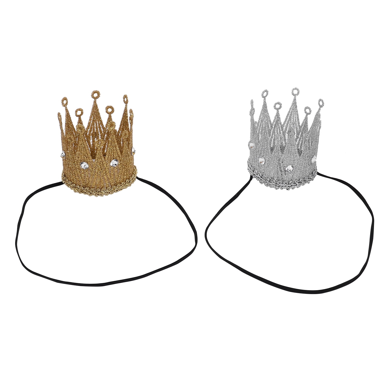 2pcs Baby Crown Headbands Children Hair Crown Headdress for Party