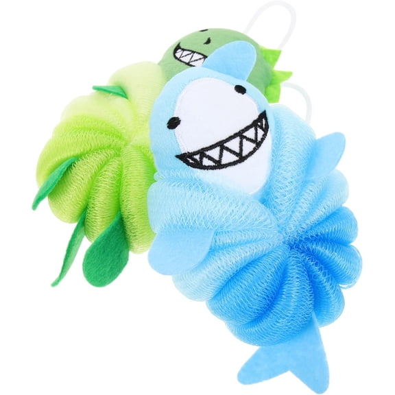 2pcs Baby Loofah Kid Body Wash Animals for Kids Body Clear Body Wash Cute Scrubber Bath Scrunchies Body Exfoliating Loofah Bath Scrubbers Loofah Sponge Bath Flower Soft Child