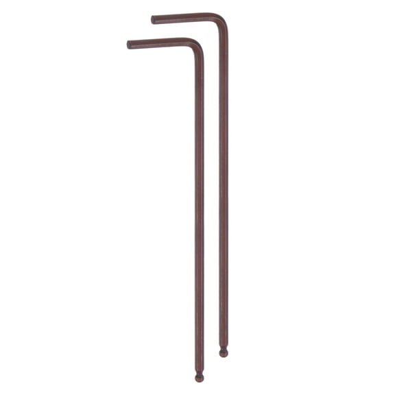 2pcs Ball End Hex Key Wrench 2mm L-Shape Long Arm Metric Wrenches, Red