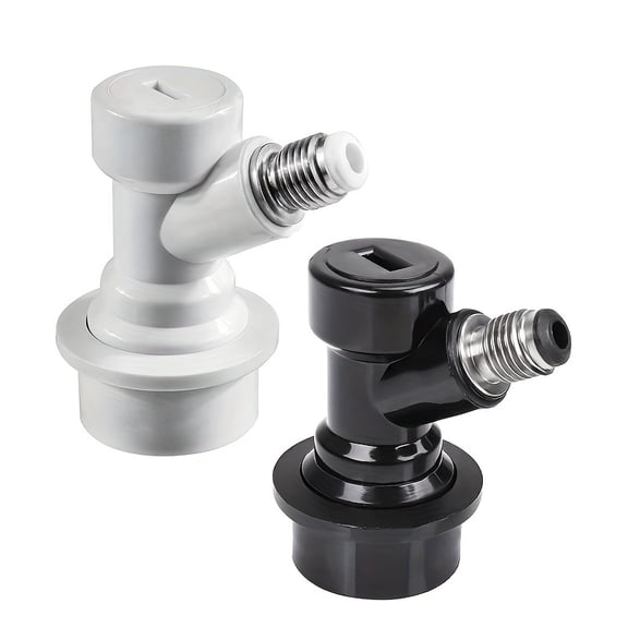 2pcs Ball Lock Quick Disconnect Gas & Liquid Corny Keg Fittings, MFL 1/4' Threaded Ball Lock Homebrew Keg