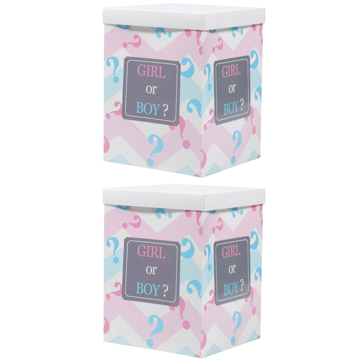 CIMAXIC 2Set Multi Color re Balloon Boxes for Baby Shower and Gender Reveal Party Supplies