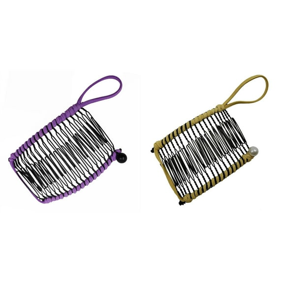 2pcs Banana Hair Clips Vintage Clincher Comb Tool Stretchy Banana Hair Clips Or Thick, Thin, And Curly Hair Ponytail Hair Holder for Women