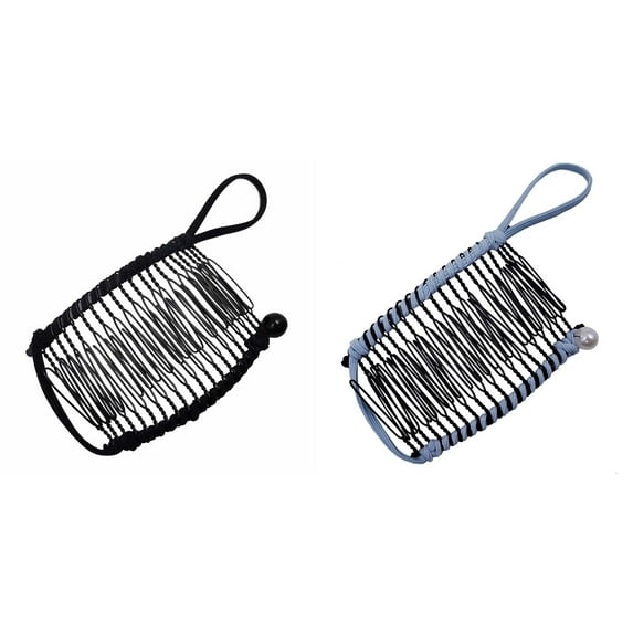 2pcs Banana Hair Clips Vintage Clincher Comb Tool Stretchy Banana Hair Clips Or Thick, Thin, And Curly Hair Ponytail Hair Holder for Women