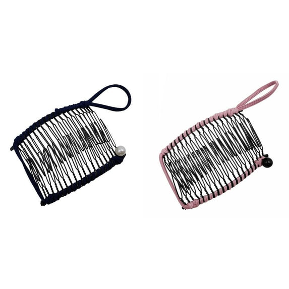 2pcs Banana Hair Clips Vintage Clincher Comb Tool Stretchy Banana Hair Clips Or Thick, Thin, And Curly Hair Ponytail Hair Holder for Women