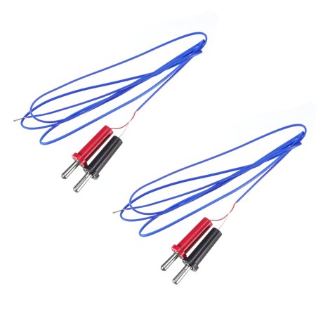 2pcs Banana Plug Male to Male Multimeter Cable 3.3ft Banana Tip Plugs 4mm for Multimeter Thermometer