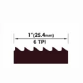 thumbnail image 1 of 2pcs Bandsaw Blades for Woodworking Band Saw 1400 1425 2240 1065 1511 1575 1712 1790 mm for 6 10 14 TPI (2PCS 6 TPI,1790x6.35x0.35mm), 1 of 7