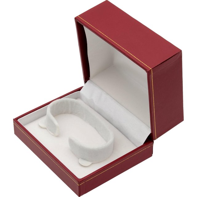 2pcs Bangle Watch Box Red Faux Leather Jewelry Gift Box 3 3/4