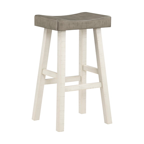 2pcs Bar Stools, Solid Rubberwood, White And Coffee, Transitional Weight 2pcs, Wood, Coffee Colors, 250lbs