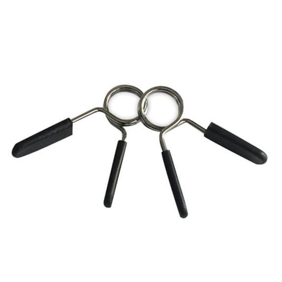 2pcs Barbell Dumbbell Lock Clamp, Spring Collar Clips for Gym Weight Bar, Quick Release Secure Locking Clip, Durable Metal Fitness Accessory for Weight Lifting, Black