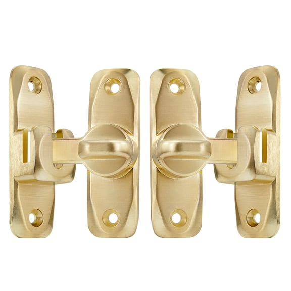 2pcs Barn Door Lock Latch Screen Door Locks Room Door Latch Zinc Alloy Flip Door Lock Latch Wardrobe Door Lock for Office Cabinet, Gold