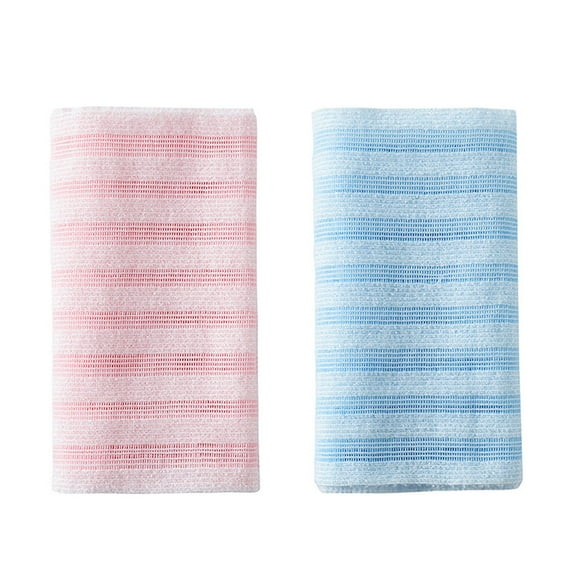 2pcs Bath Towels Body Scrub Towels Long Strip Exfoliating Towel Bathing Towels