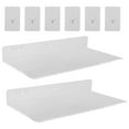 thumbnail image 1 of 2pcs Bathroom Shelf Floating Shelf Acrylic Display Shelf Wall Mounted Flowerpot Storage Rack, 1 of 11