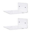 thumbnail image 1 of 2pcs Bathroom Small 4 inch Clear Floating Wall Shelves Ledge Organizer Wall Rack, 1 of 8