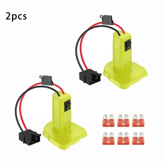 2pcs Battery Adapter Converter for Ryobi 18V ONE+ - Power Wheels Adapter Conversion Kit with On/Off Switch, Fuse Protection & Wire Connectors