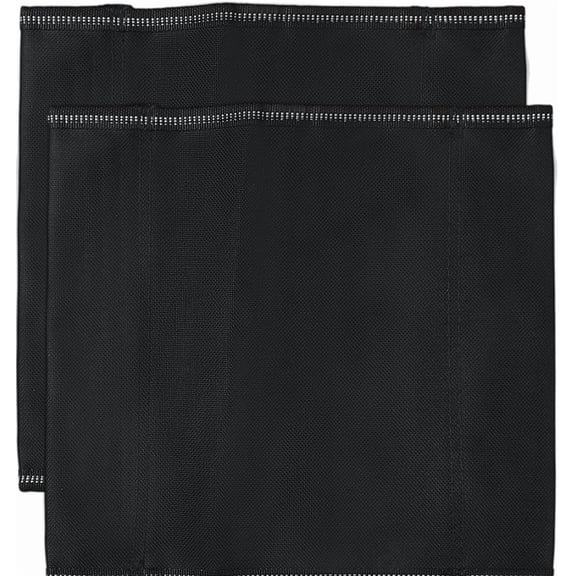 2pcs Beach Patio Cloth Chair Replacement Fabric Rectangle Black 247x233x1.5mm