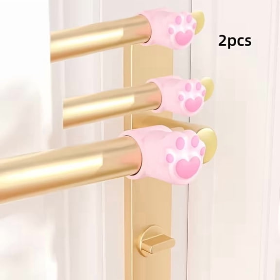 2pcs Bear Footprint Door Wedge - Cute and Durable Anti-Collision Door Stopper for Home Protection