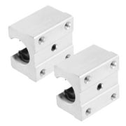 SHOWERORO Plated Silver Aluminum Linear Guide Block Minimize Friction Precise Linear Motion 2Pcs