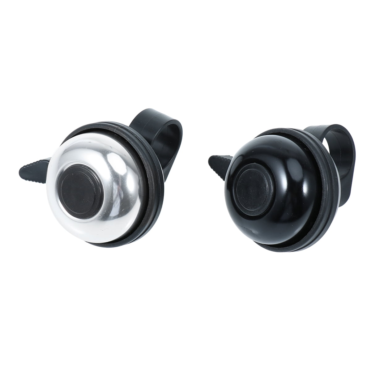 2pcs Bells Aluminum Bike Bell Rings Classic Bells Handlebar Ring Horn Alarm Warning Bells for Adults Men Women Kids Bikes(Black/S