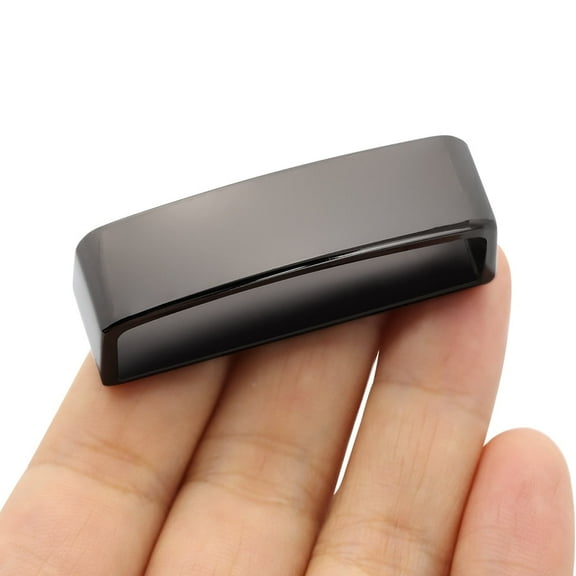 2pcs Belt Loop Keepers 1 1/2" (37mm-39mm) Women's Metal Belt Loops Anti-Slip Frosted Men's Belt Buckle Accessories(L Black)