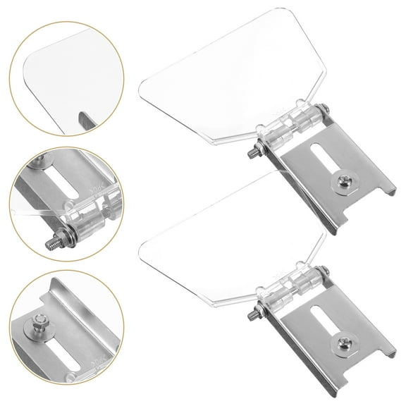 SEWCHICS 2Pcs Silver Bench Guard Shield for Grinder Made of ABS Stainless Steel