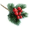 2pcs Berry Picks Wreath Picks & Pine Branches Artificial for Christmas