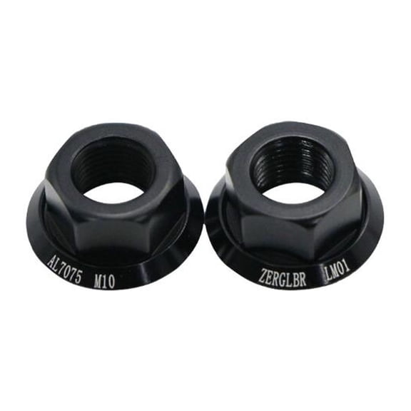 2pcs Bicycle Wheel Hub Axle Nuts M10*P1.0, 7075 Aluminum Alloy Bike Axle Nut for Front and Rear Wheels