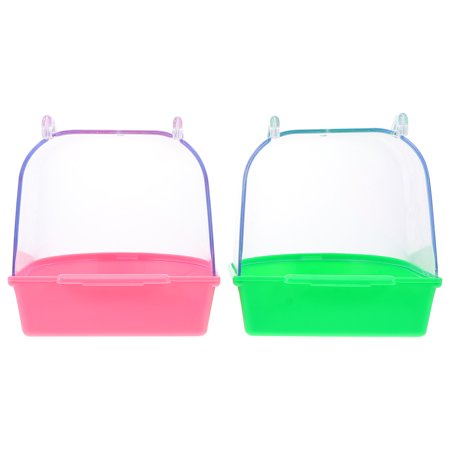 2pcs Birds Bathing Tubs Hanging Birds Bath Tubs Spill-proof Parrot Shower Basins