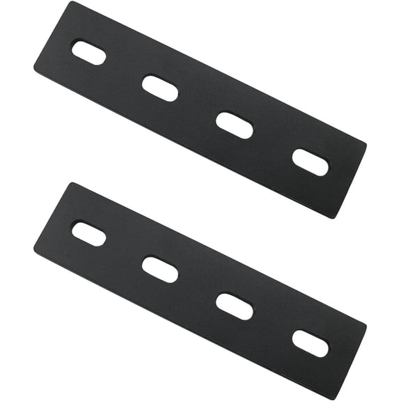 2pcs Black 6" Heavy Duty Mending Plate Flat Straight Metal Steel Repair Fixing Bracket Connector