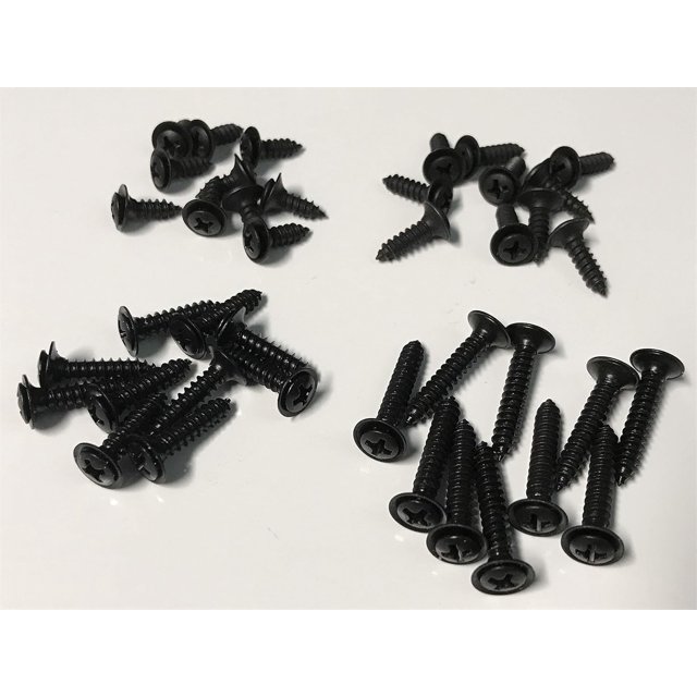 2pcs Black 8 Loose Flush Washer Trim Sheet Metal Screws 4 Sizes 40