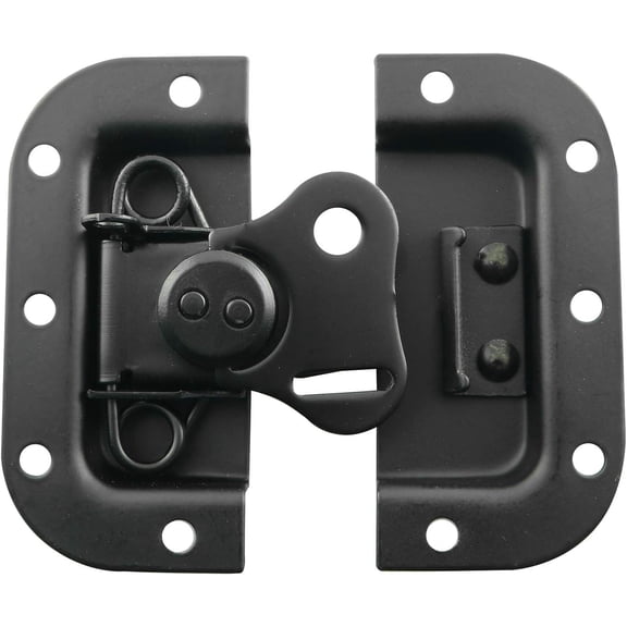2pcs Black 82x77mm Recessed Butterfly Twist Catch 3.2x3 Inch Spring Loaded Latch for Flight Road Case Cabinet