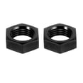 thumbnail image 1 of 2pcs Black AN6 Female Thread Hex Bulkhead Nut Locking Nut 6AN Thread Size Hex Locknut, 1 of 6