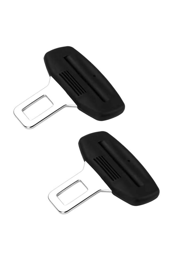 2pcs Black Auto Seatbelt Holders, Car Seat Belt Buckle Clips, Vehicle Organizer Adjusters, Secure & Neat, Easy Installation