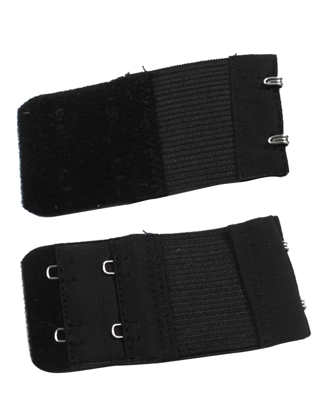 2pcs Black Bra Strap Extension Bra Extender 2Hook Eye Tape Hook
