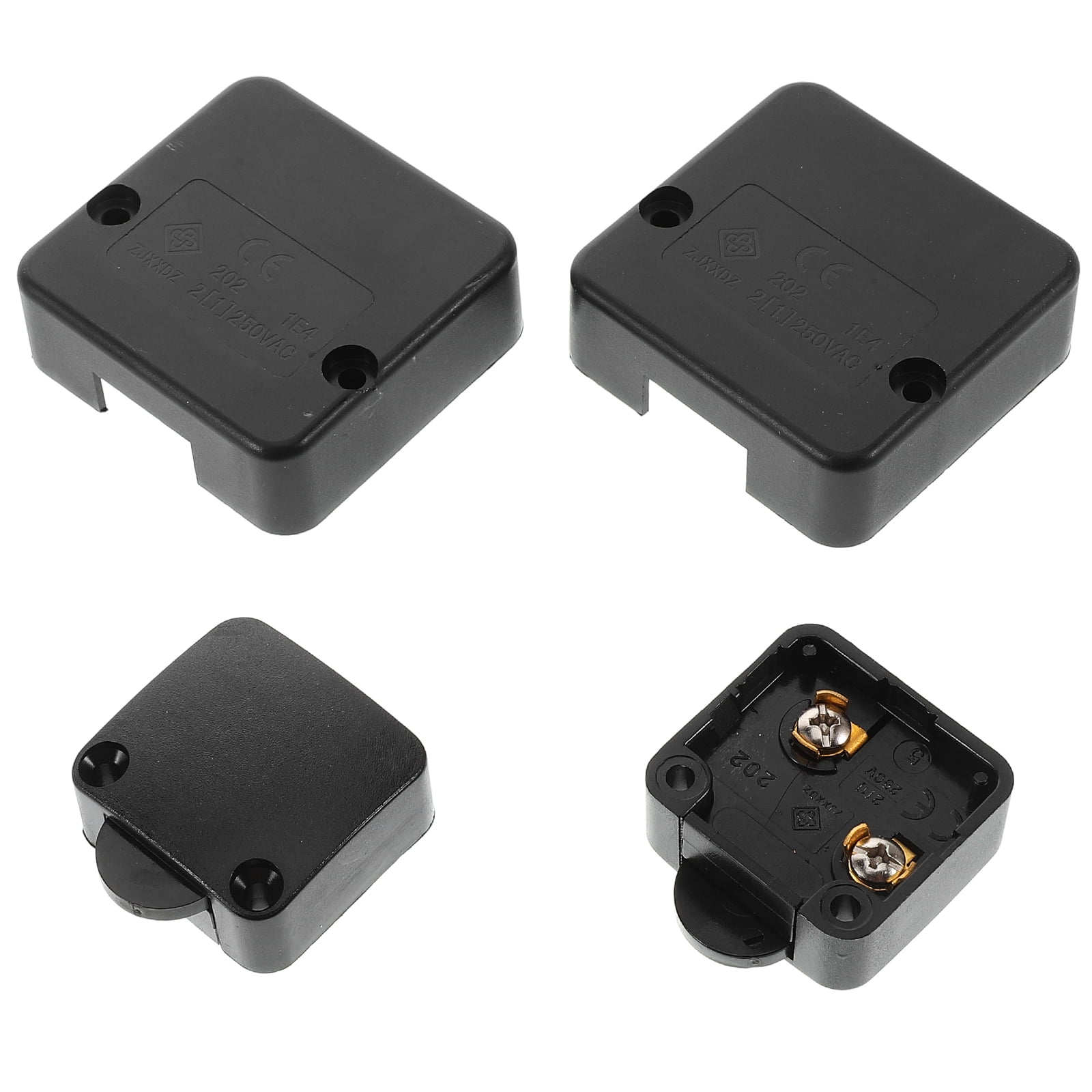 2pcs Black Cabinet Lamp Switch Wardrobe Touch Switch 250V 2A Automatic ...
