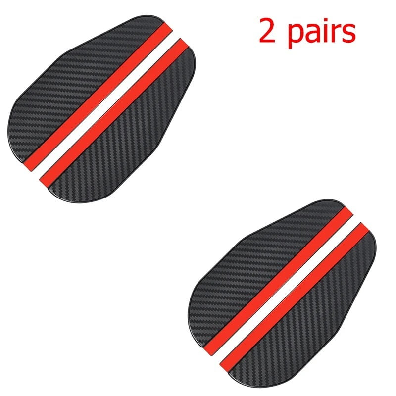 2pcs BlackCar Rearview Mirror Rain Eyebrow Visor Carbon Fiber Car