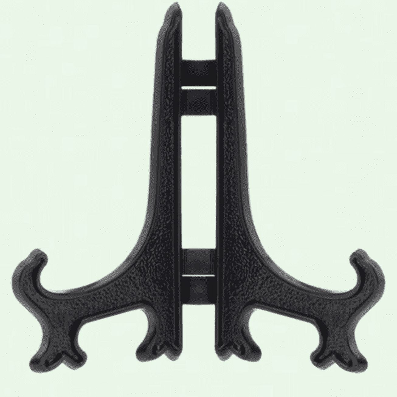 2pcs Black Plastic Acrylic Easels Small Fold Display Stand Plastic Picture Frame Plate Stands Holders Artwork Business Weddings - 8 Inch