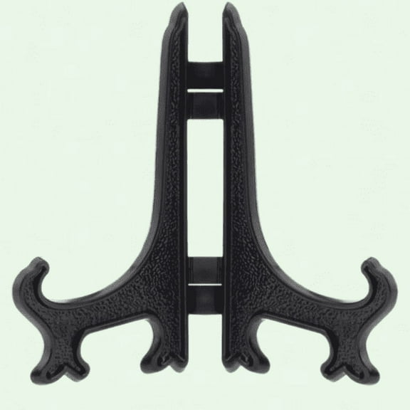 2pcs Black Plastic Acrylic Easels Small Fold Display Stand Plastic Picture Frame Plate Stands Holders Artwork Business Weddings - 8 Inch