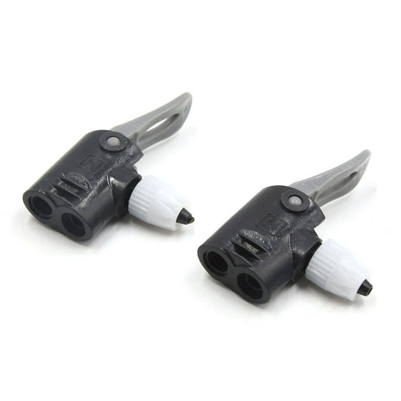 2pcs Black Plastic Dual Head Pump Nozzle Hose Adapter Connector for Bike Bicycle