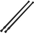 thumbnail image 1 of 2pcs Black Tension Rods 15.7 to 28 Inch, No Slip Tension Curtain Rod Adjustable Small Curtain Rod, Spring Kitchen Curtain Rods, Expandable No Drilling, 1 of 7