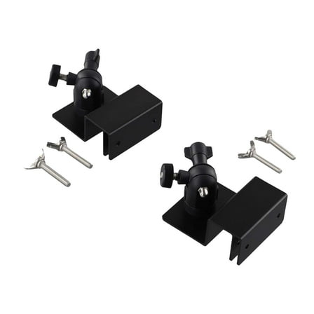 2pcs Black Weatherproof Gutter Mounts for Security Cameras Wall Mount Bracket