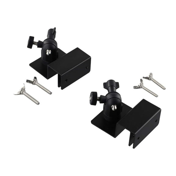 2pcs Black Weatherproof Gutter Mounts for Security Cameras Wall Mount Bracket