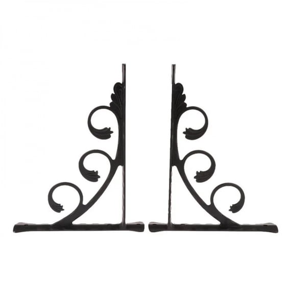 2pcs Black/White Aluminum Shelf Bracket L Shape Thickened Corner Brace Shelf Right Angle Bracket for Commodity Furniture