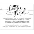 2pcs Black White Graduation Party Collection, Books for Grad Request