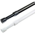 thumbnail image 1 of 2pcs Black&White Tension Rods 15.7 to 28 Inch, No Slip Tension Curtain Rod Adjustable Small Curtain Rod, Spring Kitchen Curtain Rods, Expandable No Drilling, 1 of 7