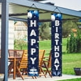 thumbnail image 1 of 2pcs Blue Silver Happy Birthday Door Banner Decoration Door Couplet Suitable for Porch Sign Party Supplies Home Room Decoration (1,W70.86 11.81inch), 1 of 5