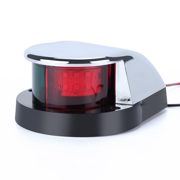2pcs Boat Navigation Lights, Red and Green Marine LED Bow Lights, Waterproof, Rust-Resistant, Ideal for Pontoon, Skiff, Small Boats, and Yacht(Silver)