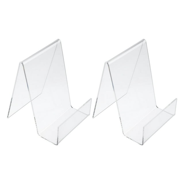 2pcs Book Display Stand Desktop Book Holder Transparent Acrylic Book