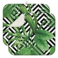 thumbnail image 1 of 2pcs Botanical Jungle Leaves Drying Mat Quick Dry Microfiber Dish Pad Heat Resistant Vibrant Tropical Floral Print for Countertop, 1 of 5