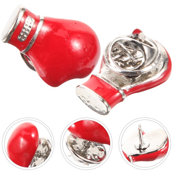2pcs Boxing Shaped Brooches Men Boxing Clothing Brooches Boxing Brooch Decorations